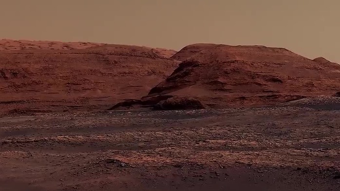 这就是好奇号火星车拍到的一张火星美图,很是特别