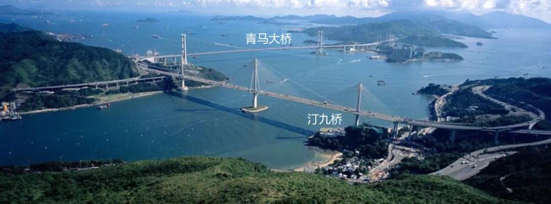 原因在于青马大桥的旁边,有一座 汀九桥,也是去往机场的必经之路.