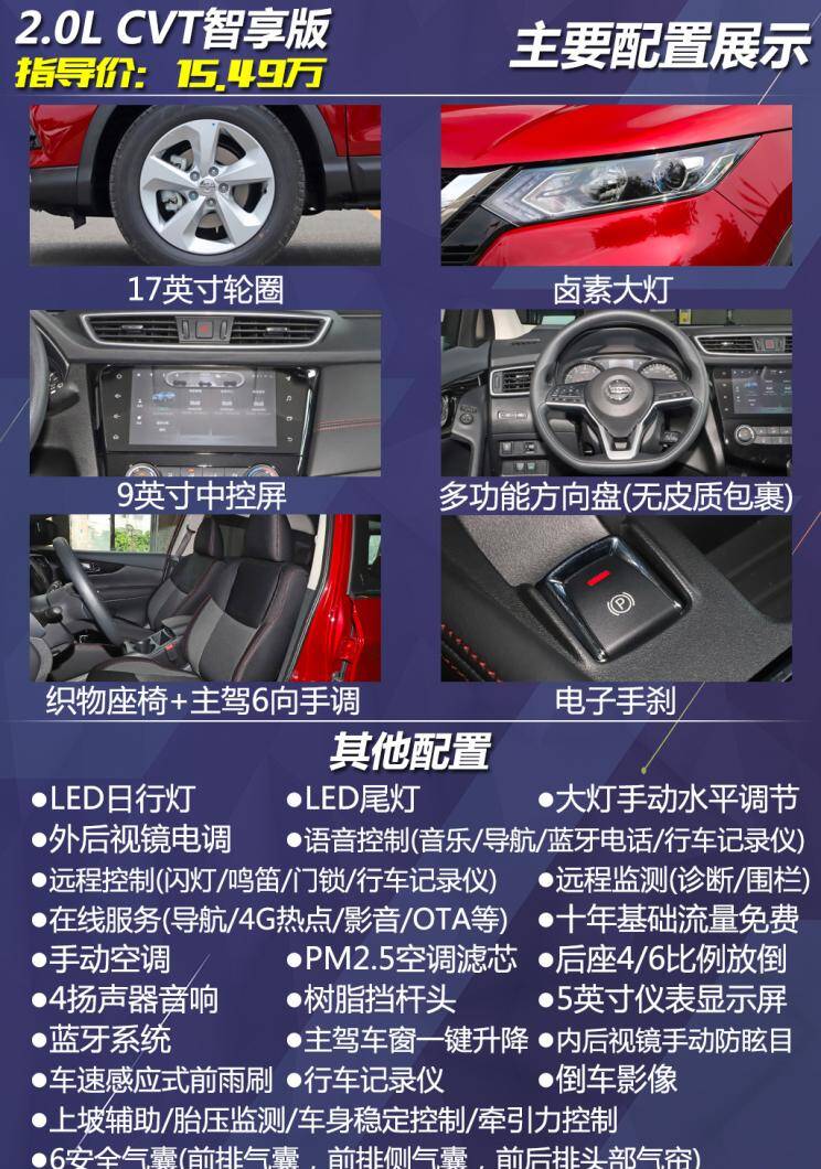 东风日产 逍客 2021款 2.0l cvt豪华版">