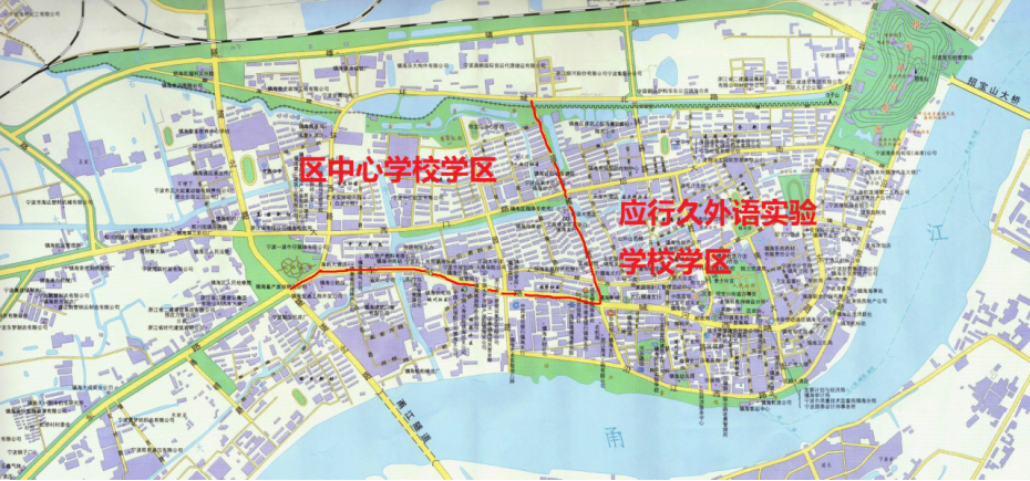 椒江学区划分图2021,椒江区学区划分图高清 2021年镇海区招宝山片区户籍儿童小学招生学区划分示意图.