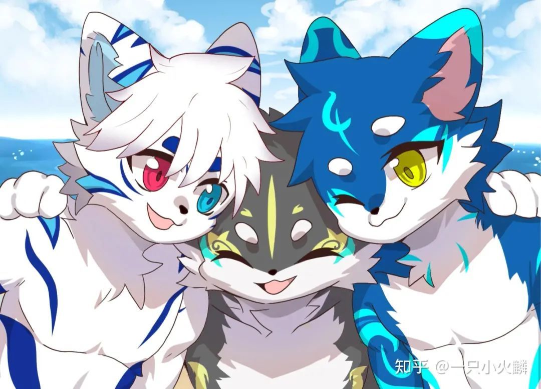 也有更二次元一点的,如下图,都算是 furry 圈爱好者的心头好: 很多兽