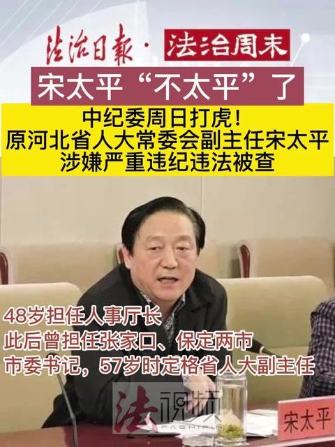 宋太平不太平了中纪委周日打虎原河北省人大常委会副主任宋太平涉嫌