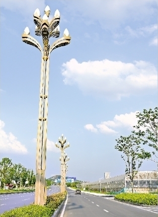 "白玉兰"造型智慧路灯.