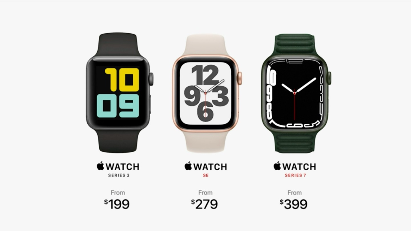苹果发布applewatch7约2569元起依旧圆角设计屏幕区域变大