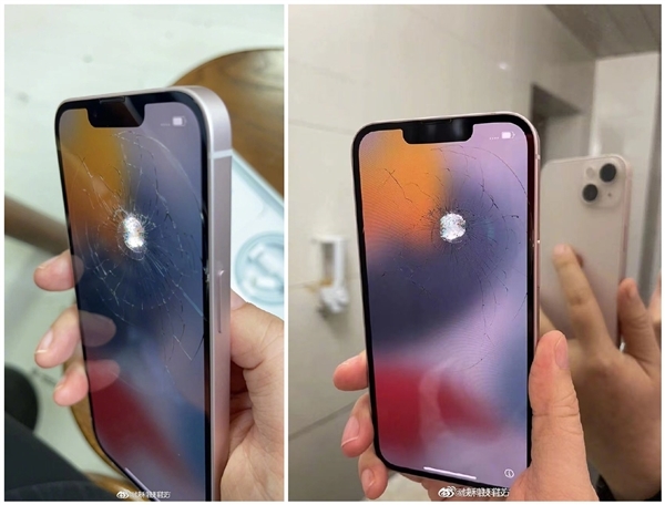 刚到手的iphone13摔了首位碎屏用户已出现