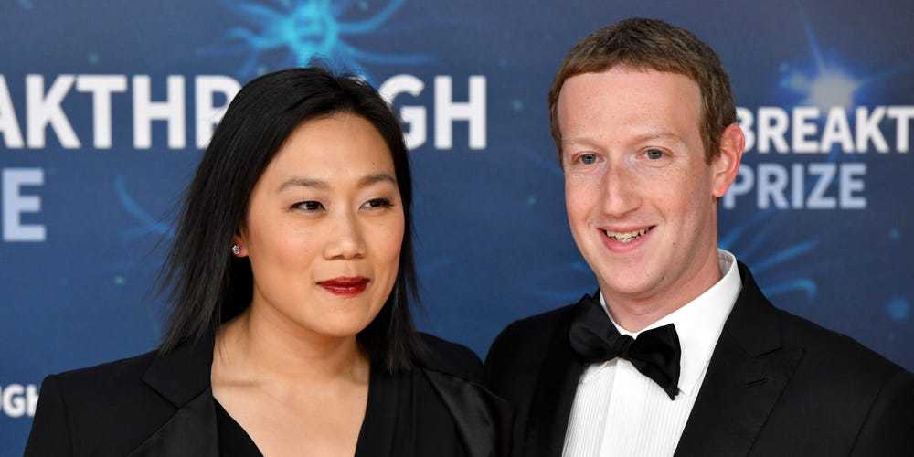 扎克伯格夫妇facebook ceo马克·扎克伯格(mark zuckerberg)及其妻子