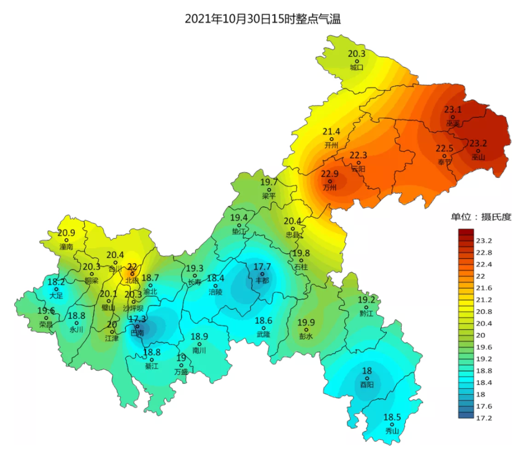 未来几天阴雨相间重庆中心城区最高温度19