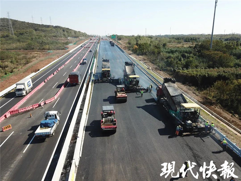 宁合高速公路南京段扩建项目进入扫尾阶段