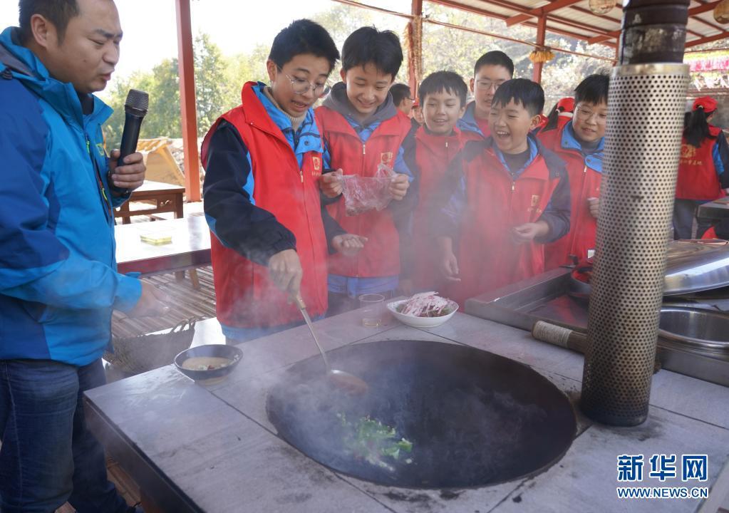 11月10日,在平利县盛丰源现代农业劳动教育研学实践基地内,平利县城关