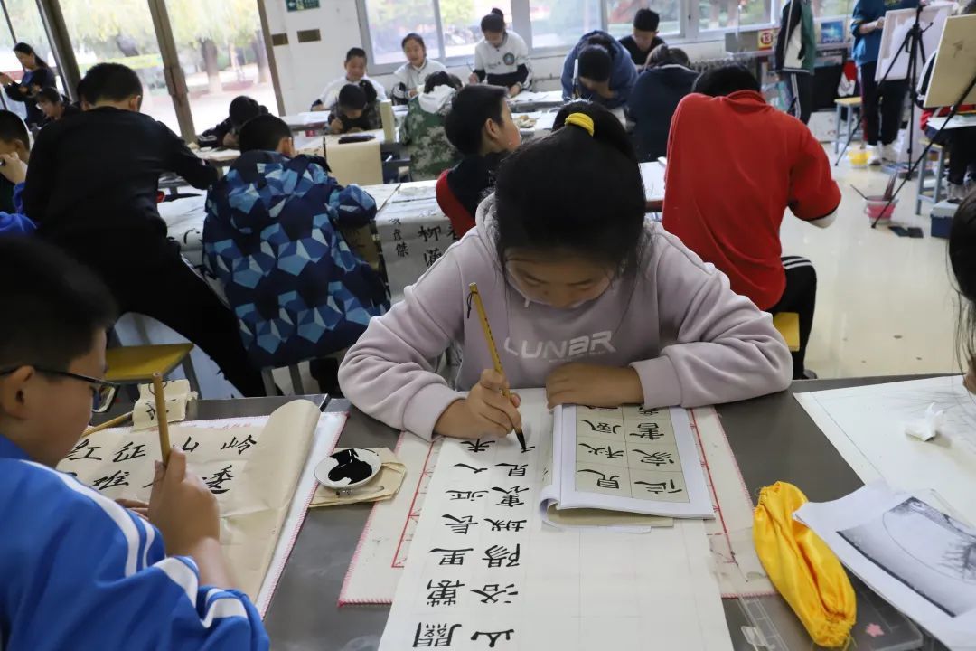 书画大赛平度实验中学献礼建党百年祝福伟大祖国