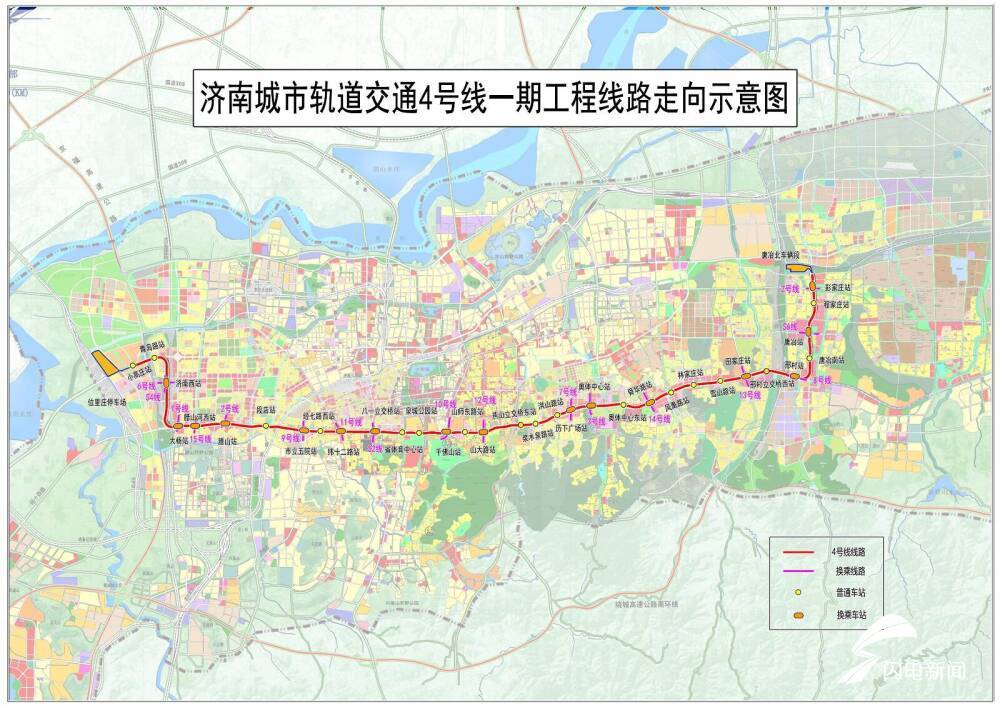 齐鲁网·闪电新闻12月6日讯 济南轨道交通四号线全长40.