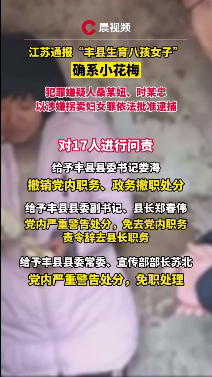 江苏省委省政调查组通报丰县生育八孩女子事件