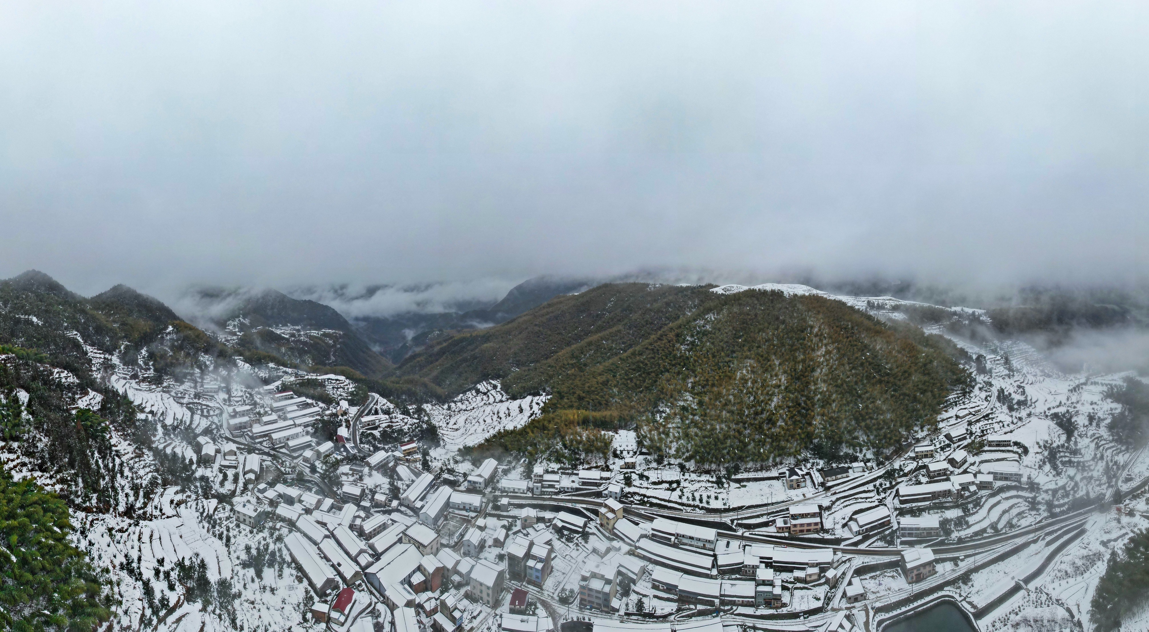 宁海大山深处雪景美