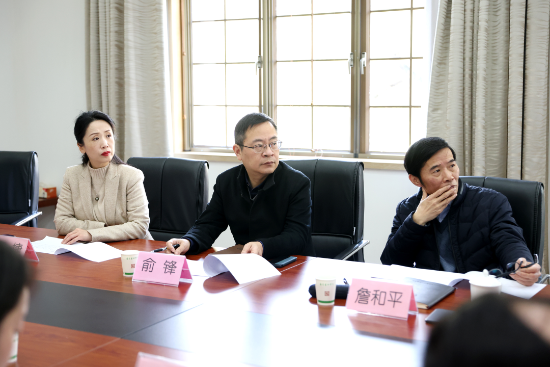 由校领导俞锋,詹和平,张捷带队,教务处,学工处,信息化建设管理中心等