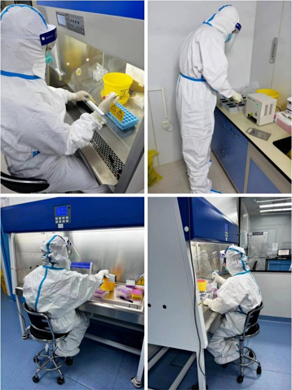 北京积水潭医院开设4个核酸实验室,24小时进行核酸检测.受访者供图
