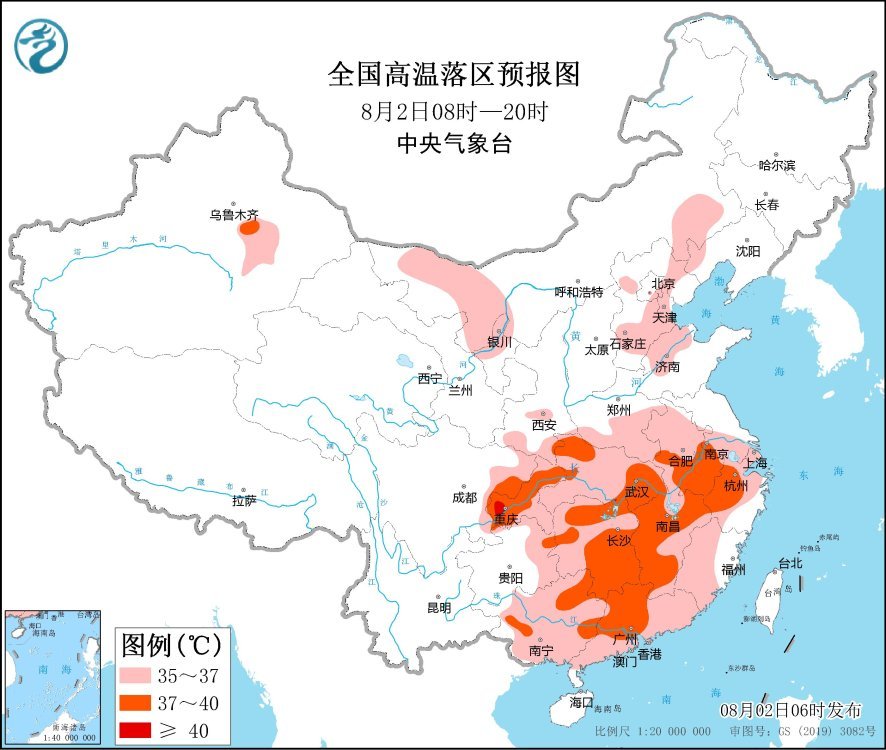 江南高温持续并向北发展东北地区将有一次降水过程