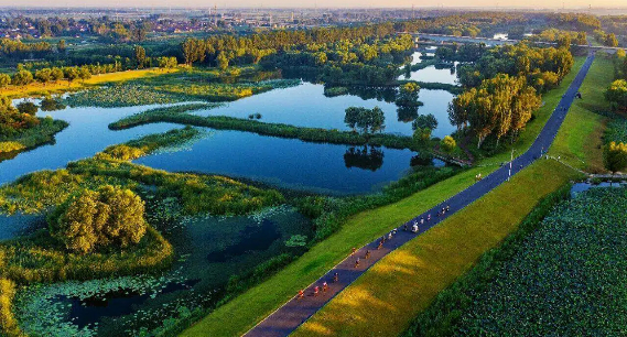 潍坊白浪河国家湿地公园：河水清冽，波光潋滟