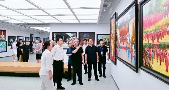 济宁运河风情与四季三孔系列油画展在北京通州开幕