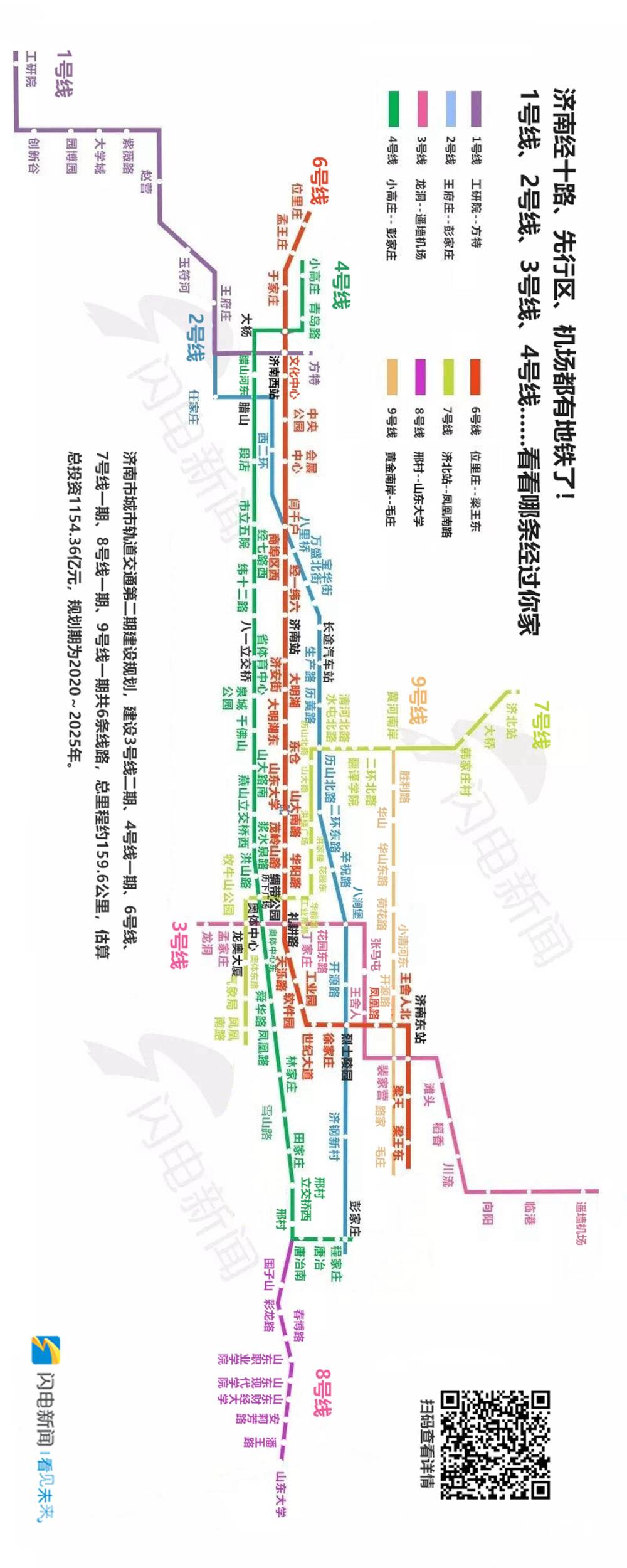 济南地铁二期规划获批!解码6条线路站点位置