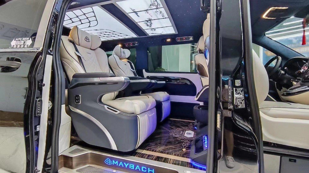 奔驰v260改装升级中排航空座椅案例