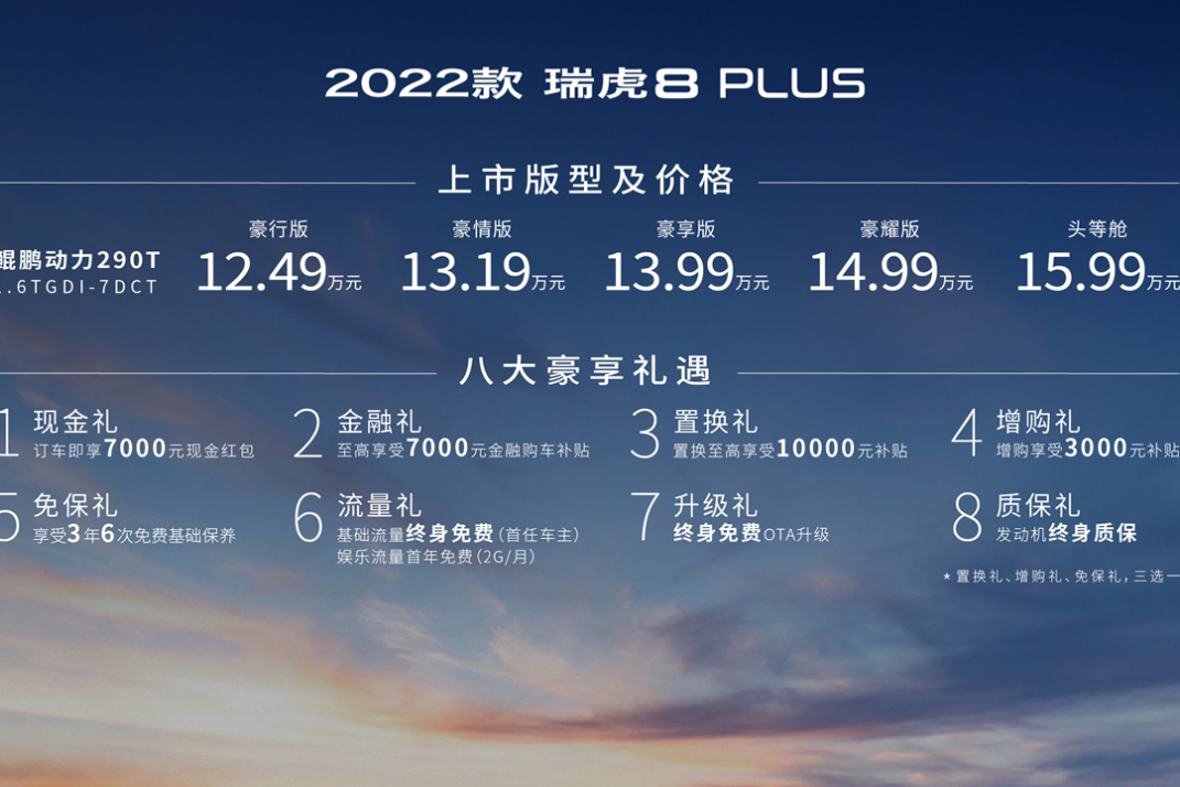 2022款瑞虎8 PLUS