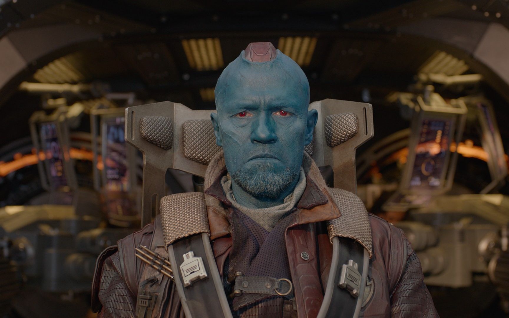 此前,在《银河护卫队2》中他为了救儿子"星爵"而牺牲,这一幕成为电影