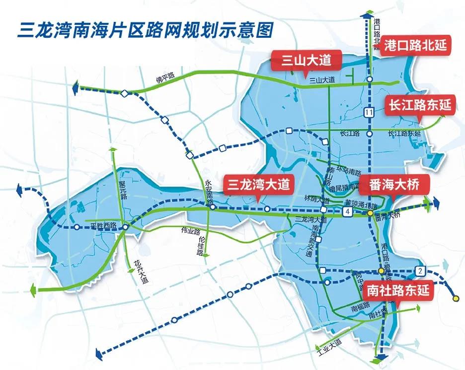三龙湾南海片区30项交通规划曝光!加速融入大湾区,迈向国际