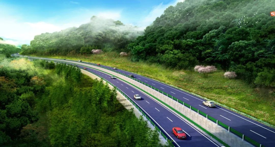 分离式高低路基效果图(来源:安徽交通规划设计研究总院)