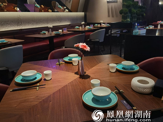 最湘餐厅内优雅的用餐环境。 摄影 泡泡看长沙
