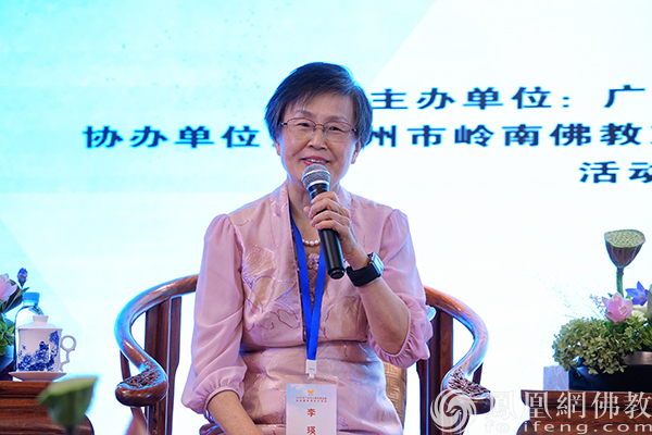 对话嘉宾：深圳市生前预嘱推广协会会长、心血管内科专家李瑛女士（图片来源：凤凰网佛教文化 摄影：王子轩）