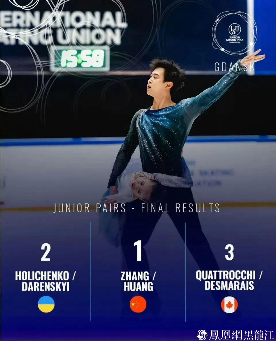2024/2025赛季国际滑联花样滑冰青年大奖赛波兰站  张嘉轩/黄一航双人滑夺冠并晋级总决赛