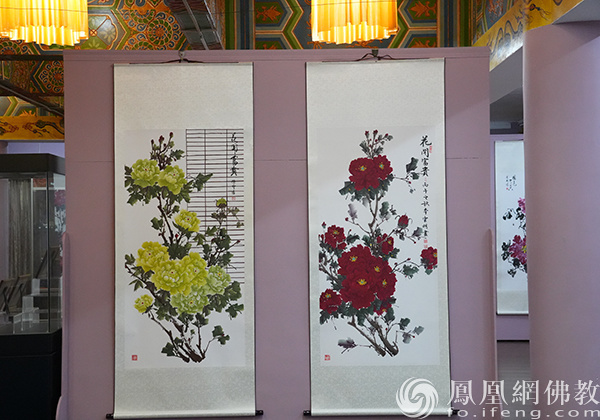国花绽芳华 翰墨结同心:重庆华岩寺举办“国花牡丹·盛世双节”书画展