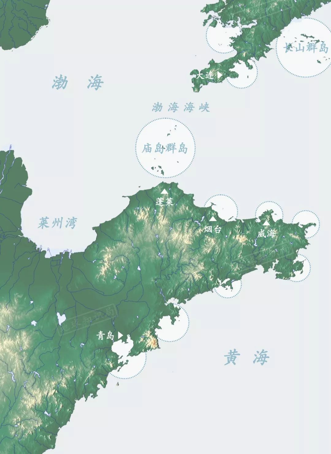 山东沿海地图全图图片