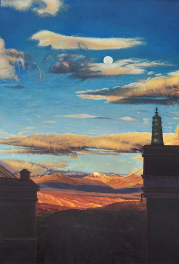 著名现代油画家杨发龙透明画法下的传神之作