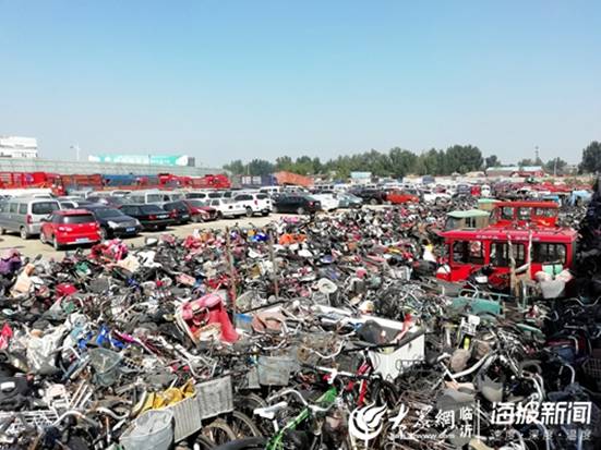 铁腕治污！临沂市集中拆解1700余辆报废机动车_山东频道_凤凰网