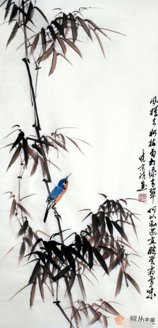 中国美術 『 水墨竹子 鄭板橋 』 掛け軸 絹本 中国清代画家 文學家 中国美術 『 水墨竹子 鄭板橋 』 掛け軸 絹本 中国清代画家 文學
