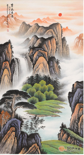 吉利好山水居家好寓意李林宏写意山水欣赏