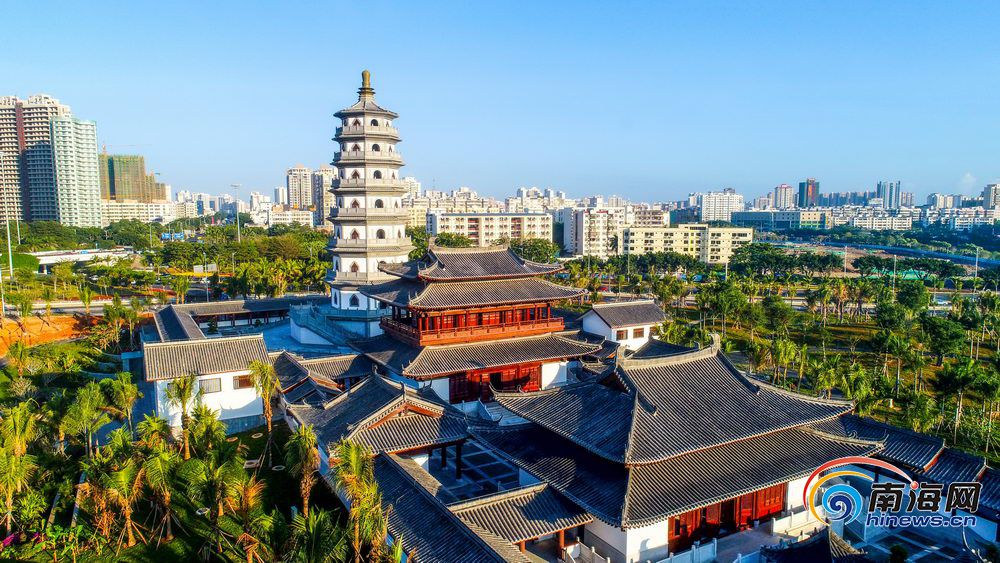 组图琼州第一塔明昌塔完工元旦前全面开放