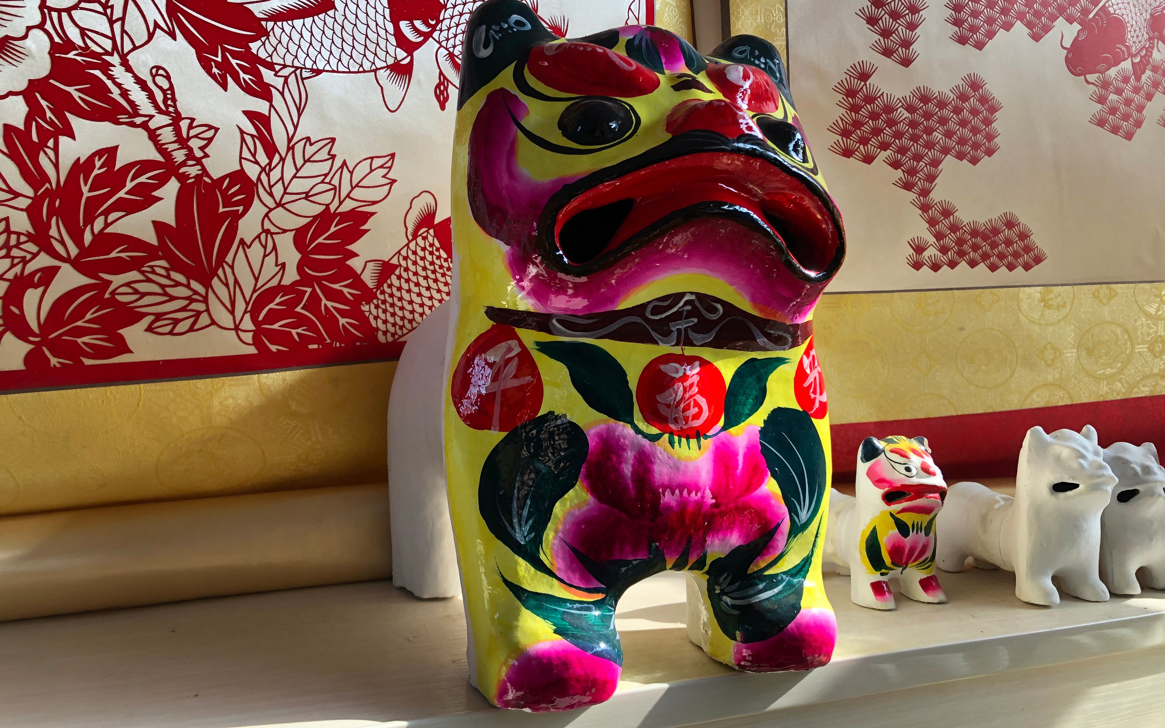 高密聂家庄村这只"泥老虎"会叫 原来肚里有木哨