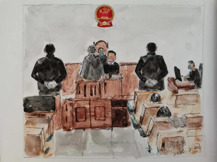 他用一支画笔画出大兴安岭法院战疫图景