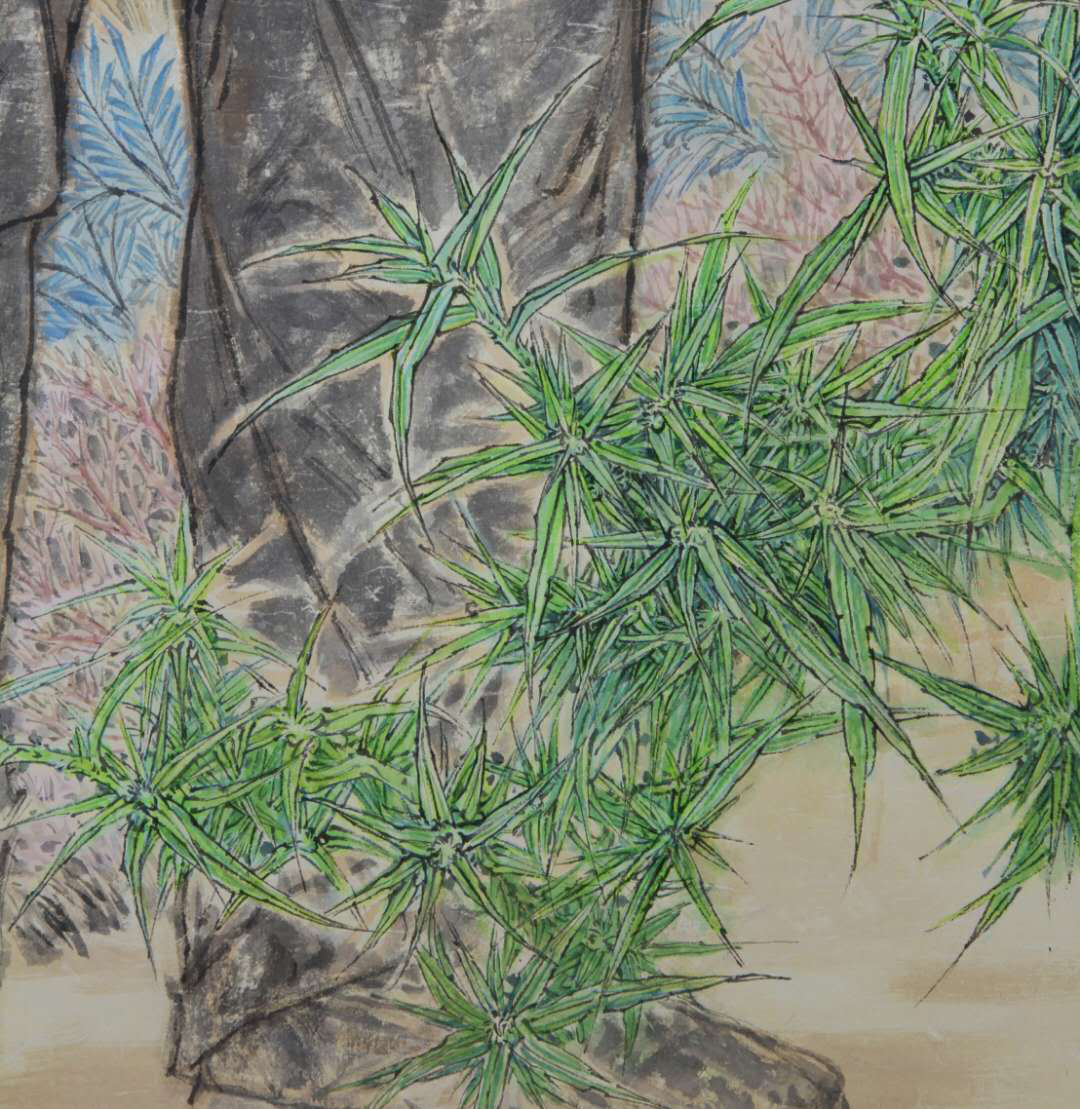 巨幅中国画：《时代楷模八步沙六老汉》