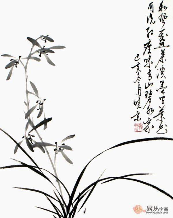 国画梅兰竹菊适合收藏吗?墨韵十足的四君子国画,郑晓京作品