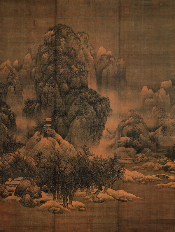 天津博物馆藏范宽《雪景寒林图轴》