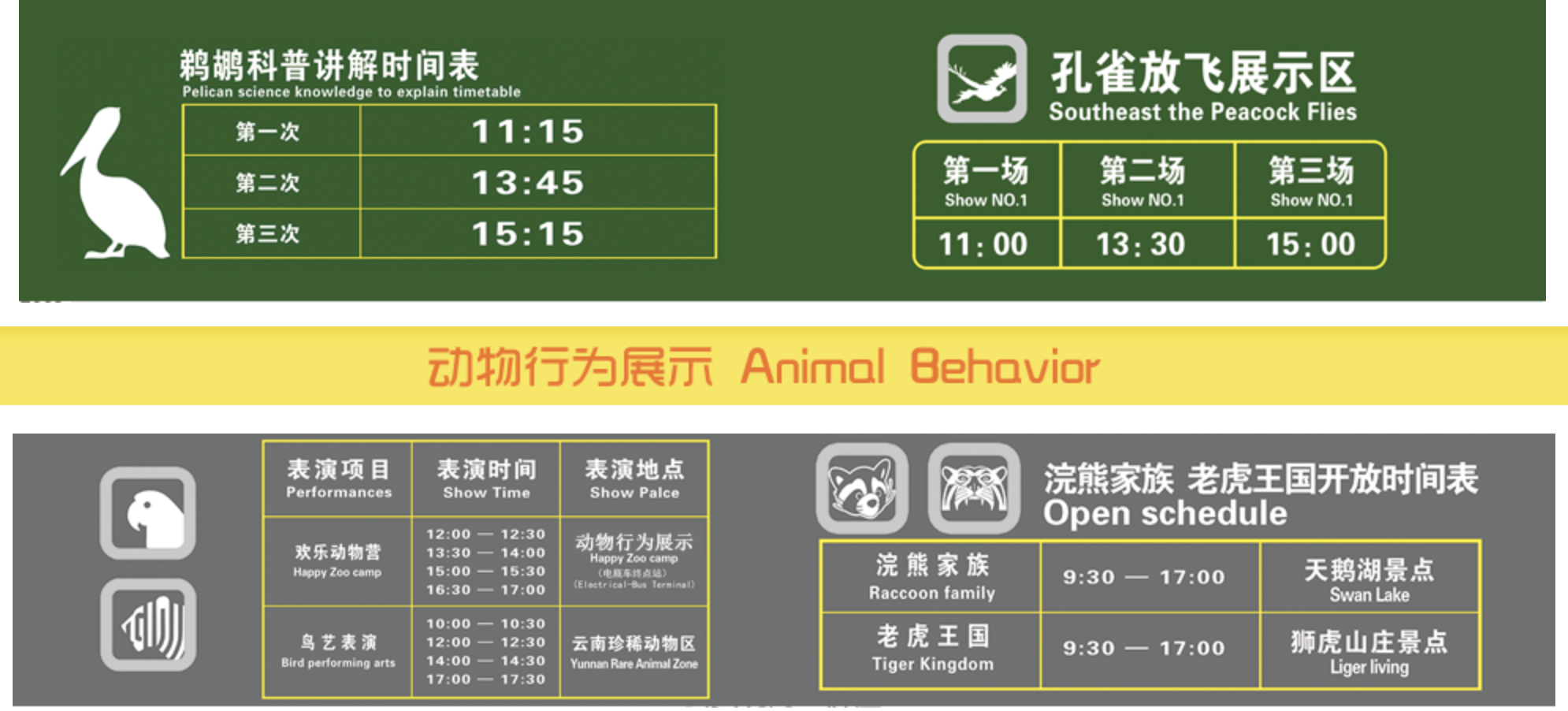 云南野生动物园的动物表演项目云南野生动物园官网图