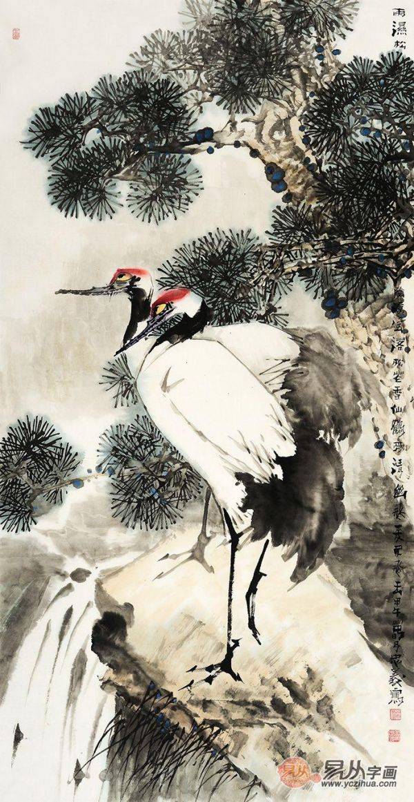 仙之鹤、寿之鸟当代名家笔下的仙鹤图赏析_山东频道_凤凰网