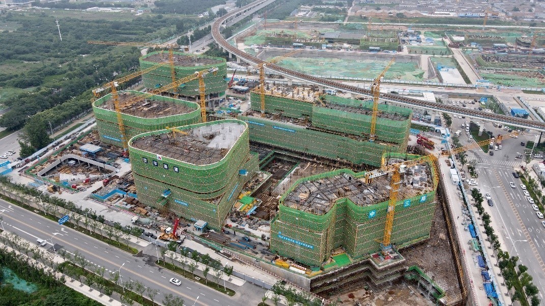 建设中的浐灞自贸中心