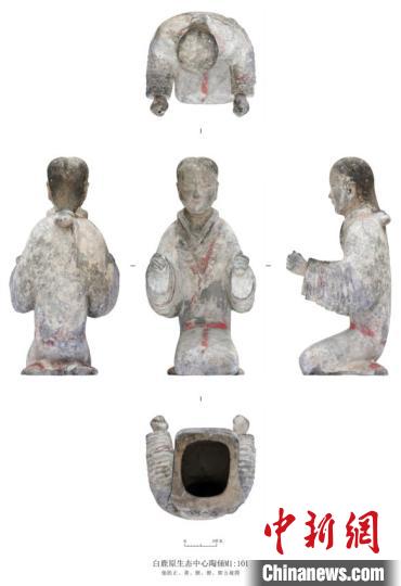 M1出土陶伎乐俑。西安市文物保护考古研究院供图