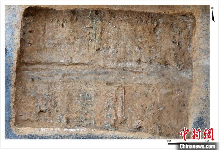 M1外藏椁车马器分布情况。西安市文物保护考古研究院供图