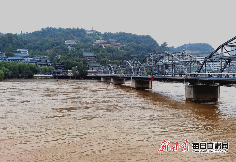 黄河兰州段水位上涨