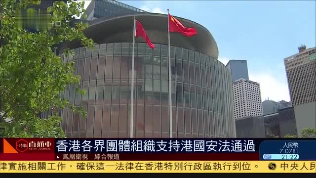 香港各界團體組織支持港國安法通過